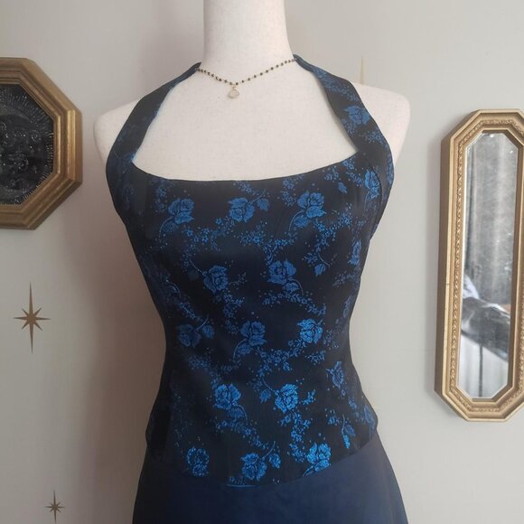 Zum Zum By Niki Livas 90s alt Two Piece Formal Dress Gown Vintage 11-12 - Picture 2 of 7